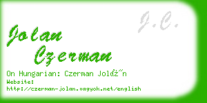 jolan czerman business card